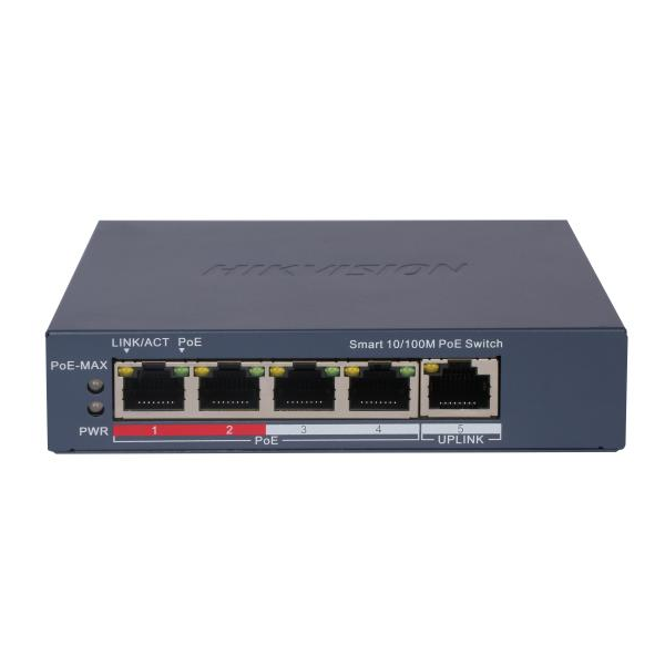 Switch mạng thông minh 4 cổng PoE Hikvision DS-3E1105P-EI