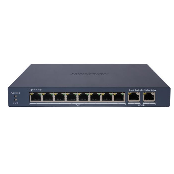 Switch mạng PoE Gigabit 8 cổng Hikvision DS-3E1510P-EI/M