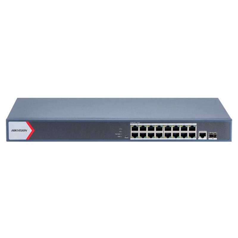 Switch mạng PoE Gigabit 16 cổng Hikvision DS-3E1518P-EI(O-STD)V2