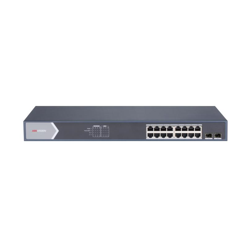 Switch mạng PoE Gigabit 16 cổng Hikvision DS-3E1518P-SI