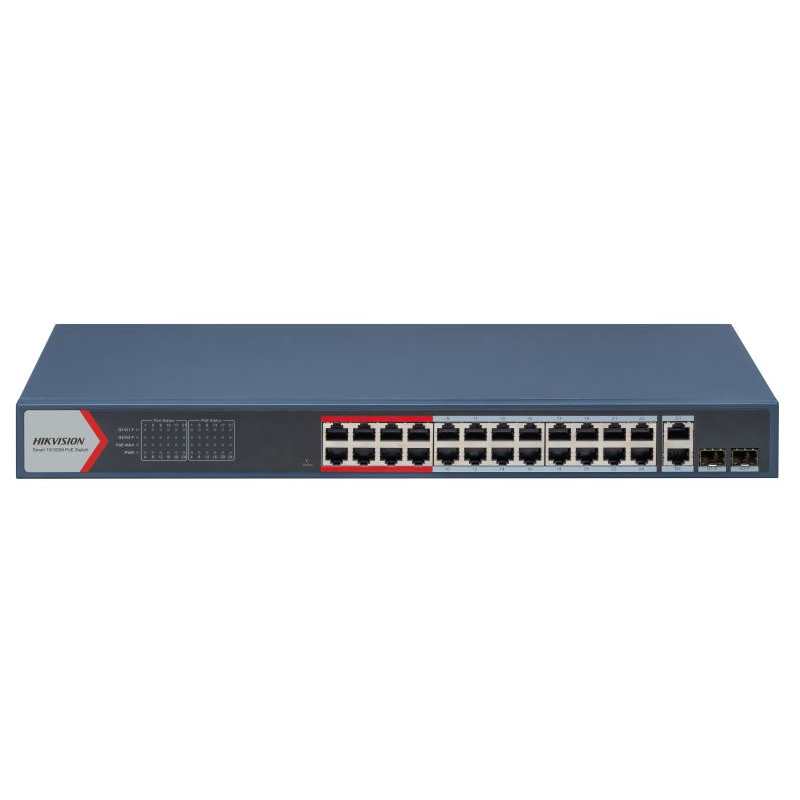 Switch mạng thông minh 24 cổng PoE Hikvision DS-3E1326P-EI